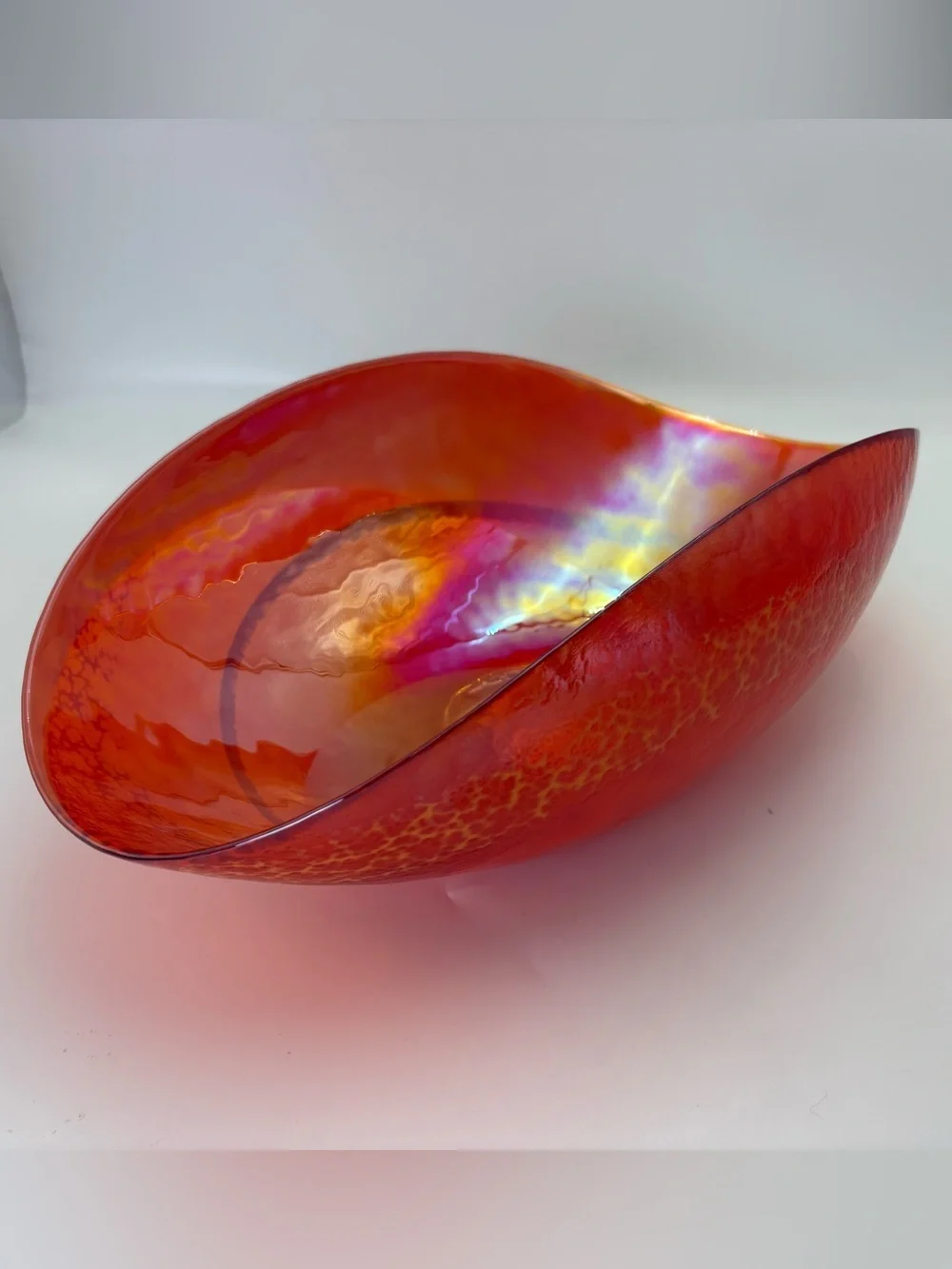 Large Murano Glass Sunset Bowl Crate & Barrel - Made in Italy